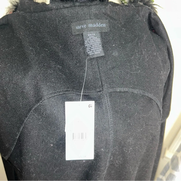 Steve Madden Faux-Fur collared Midi coat Vest XS/S - Picture 8 of 12